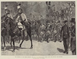 Den franska republikens hundraårsjubileum, bilen från La Marseillaise som passerar längs Boulevard des Capucines